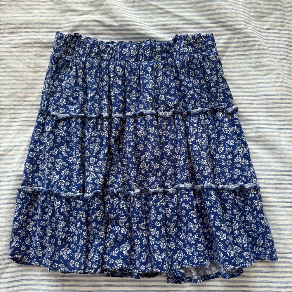 Love on a Hanger Blue Floral Skirt